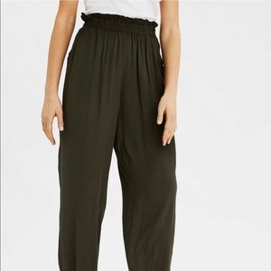 Green Lunch Bag Waist Pants XL Long